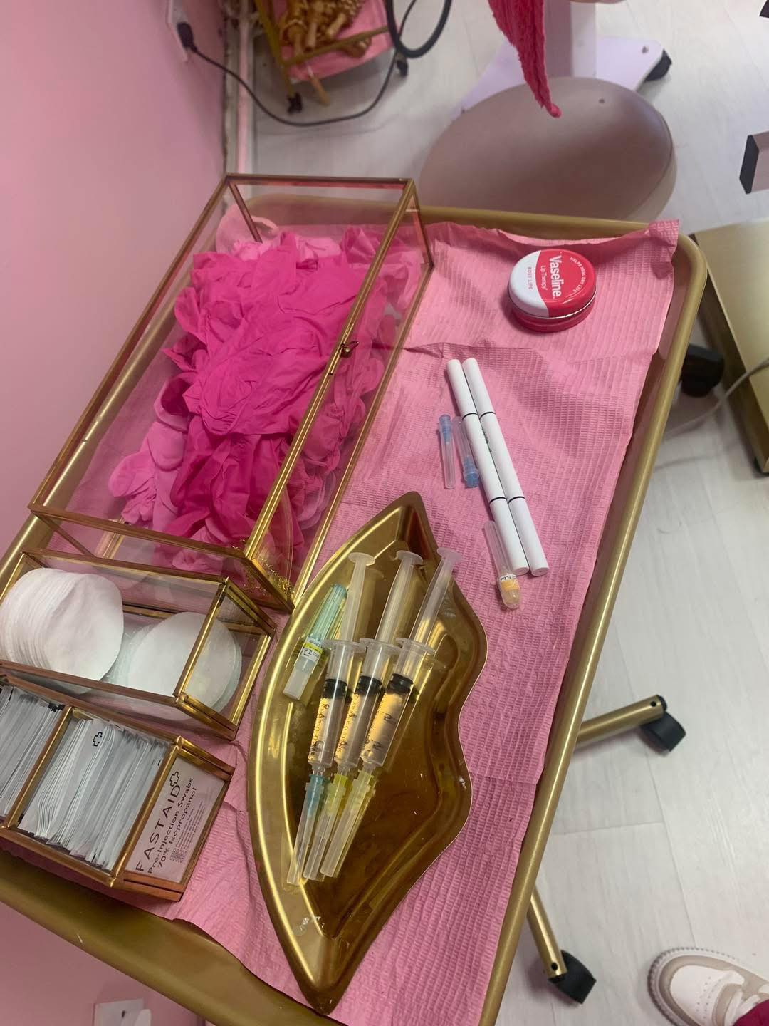 Placeholder gallery image showing beauty products or branding details